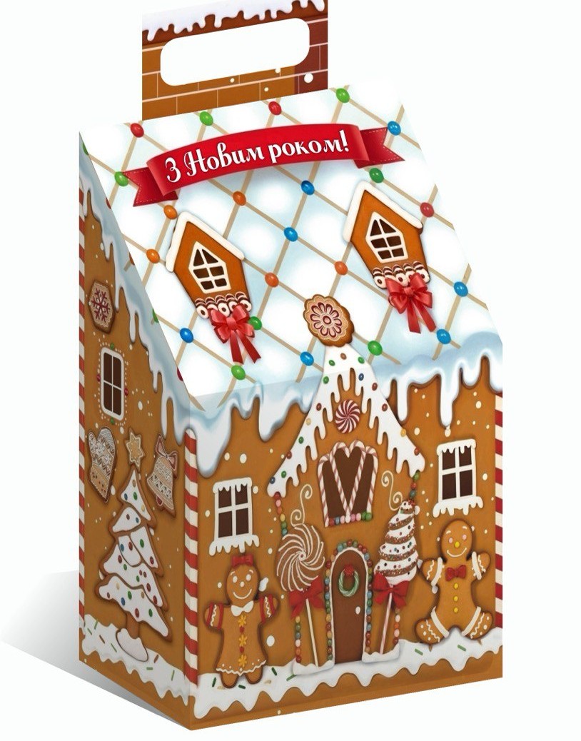 "Пряниковий будиночок"-Дитячий новорічний подарунок, SANTA, 493г